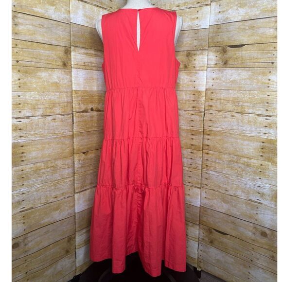 BANANA REPUBLIC ORGANIC COTTON TIERED CASUAL EVERYDAY WEAR MIDI DRESS SZ. LARGE - Picture 3 of 3